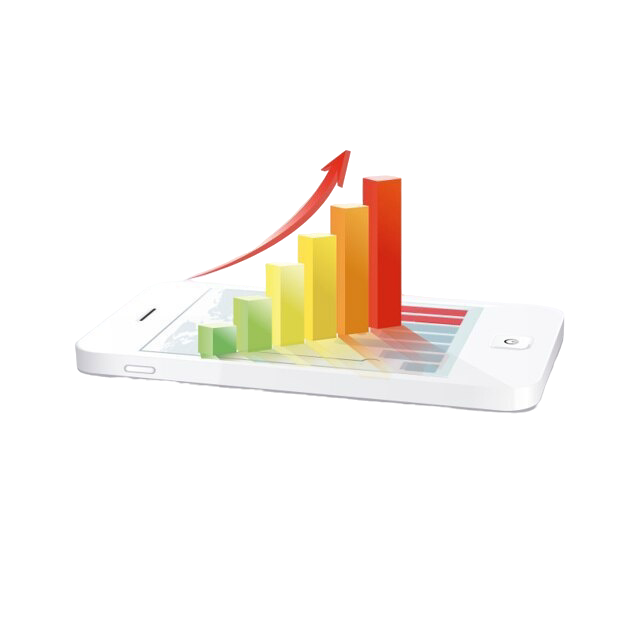 3d infographic mobile phone